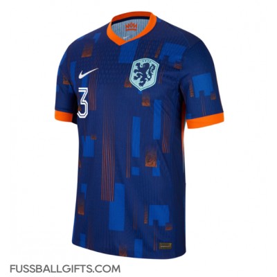 Niederlande Matthijs de Ligt #3 Fußballbekleidung Auswärtstrikot EM 2024 Kurzarm Niederlande Matthijs de Ligt #3 Fußballbekleidung Auswärtstrikot EM 2024 Kurzarm